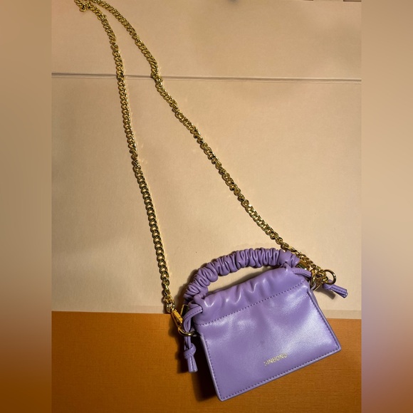 SINBONO lavender Women's mini Bag with Gold Chainπππππππππππππππππππ - Picture 2 of 6
